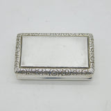 George IV Sterling Silver Floral Pattern Snuff Box Antique 1822 Birmingham