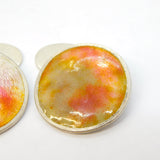 Art Nouveau Sterling Silver Colourful Enamel Gents Cufflinks Antique c1910