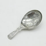 Georgian Sterling Silver Floral Tea Caddy Spoon 1820 Birmingham Ledsam & Vale