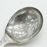 Georgian Sterling Silver Floral Tea Caddy Spoon 1820 Birmingham Ledsam & Vale