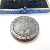 King George III 'Cartwheel' Twopence Coin Antique 1797 Fair Condition
