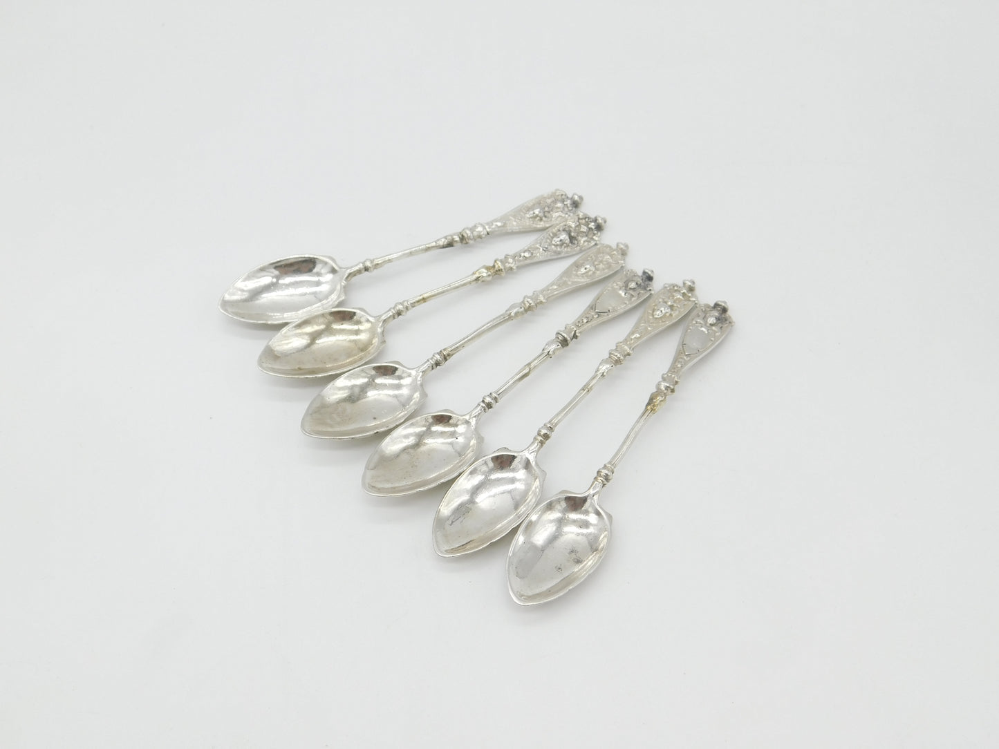 Berthold Muller Set of Six Victorian Sterling Silver Cupid Tea Spoons 1895 London Import