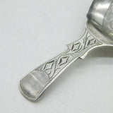 Georgian Sterling Silver Floral Tea Caddy Spoon 1820 Birmingham Ledsam & Vale