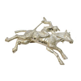 Sterling Silver Horse Racing Interest Jockey Brooch Pin Vintage c1970