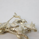 Sterling Silver Horse Racing Interest Jockey Brooch Pin Vintage c1970