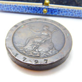 King George III 'Cartwheel' Twopence Coin Antique 1797 Fair Condition