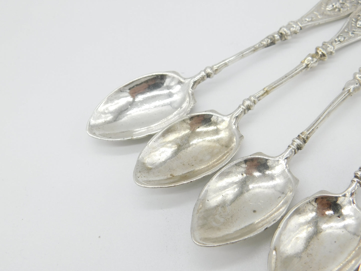 Berthold Muller Set of Six Victorian Sterling Silver Cupid Tea Spoons 1895 London Import