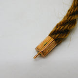 Victorian 9ct Yellow Gold Floral Woven Hair Double Watch Chain Antique c1860