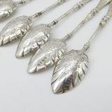 Berthold Muller Set of Six Victorian Sterling Silver Cupid Tea Spoons 1895 London Import