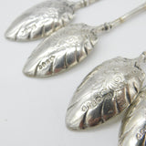 Berthold Muller Set of Six Victorian Sterling Silver Cupid Tea Spoons 1895 London Import