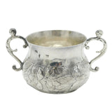 Charles II Restoration Sterling Silver Floral Porringer Antique 1668 London