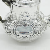 George III Sterling Silver Floral Batchelors Teapot Antique 1768 London