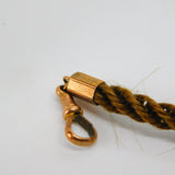 Victorian 9ct Yellow Gold Floral Woven Hair Double Watch Chain Antique c1860