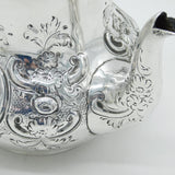 George III Sterling Silver Floral Batchelors Teapot Antique 1768 London