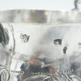 Charles II Restoration Sterling Silver Floral Porringer Antique 1668 London