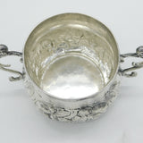 Charles II Restoration Sterling Silver Floral Porringer Antique 1668 London