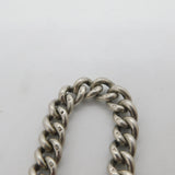 Edwardian Sterling Silver Double Albert Watch Chain 1909 London Antique