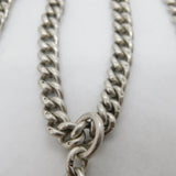 Edwardian Sterling Silver Double Albert Watch Chain 1909 London Antique
