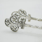 Victorian Sterling Silver Leaf Pattern Aesthetic Sugar Tongs Antique 1877 Sheffield