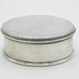 George II Sterling Silver Snuff Box Chronos 'Time Overcomes All' Antique c1750 Augustin Le Sage