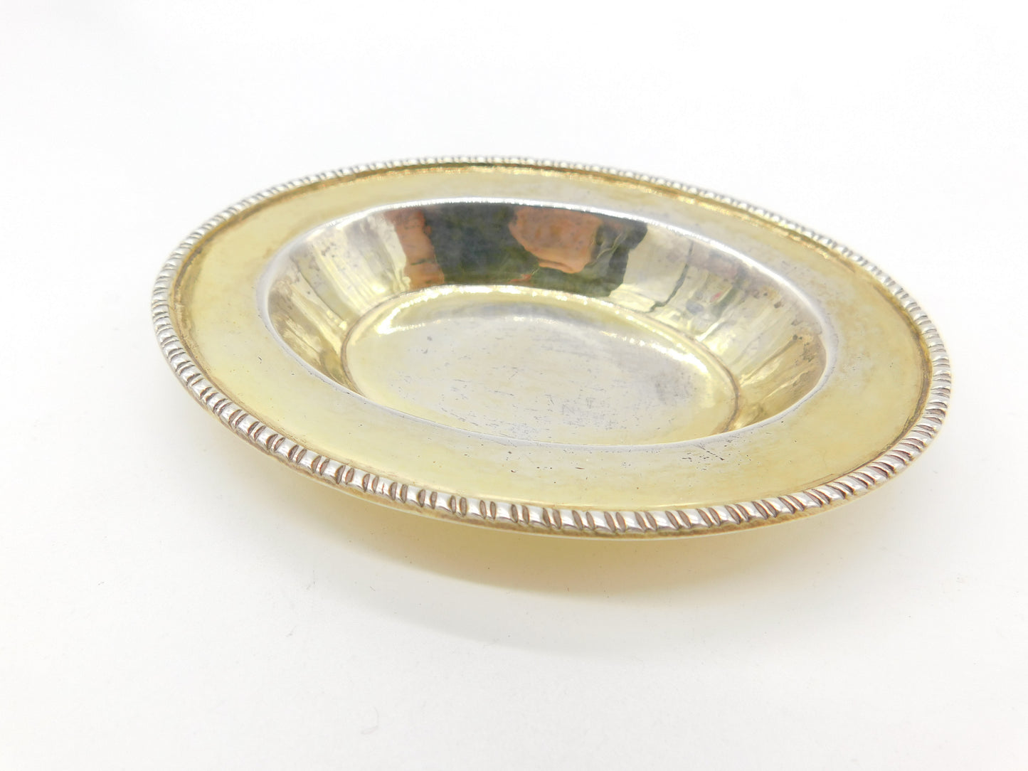 Georgian Sterling Silver Gilded Treat Dish Or Bowl Antique 1801 London