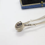 Georgian Sterling Silver Shell Bowl Sugar Nips or Scissors Bright Cut c1770 Richard Morrison