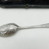 Boxed Victorian Sterling Silver Christening Cutlery Set 1861 London Antique