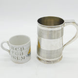 George III Sterling Silver Lined Pattern Pint Tankard Antique 1815 London