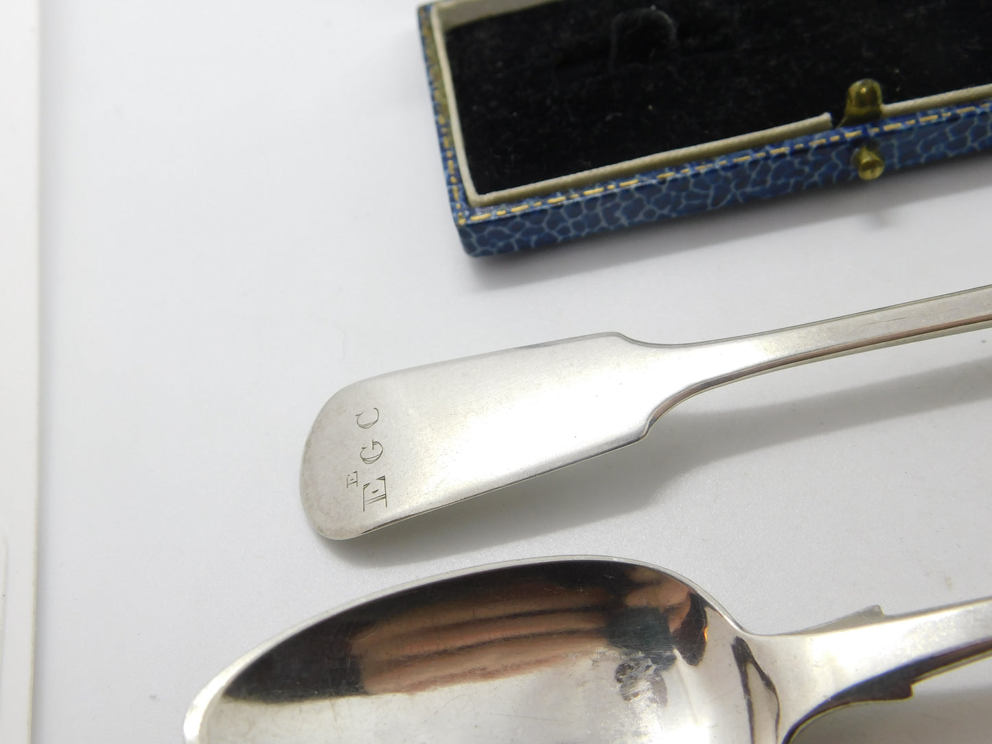 Jersey Provincial Georgian Sterling Silver Pair of Tea Spoons Charles William Quesnel 1829