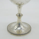 Victorian Sterling Silver Floral Pattern Wine Chalice or Goblet Antique London