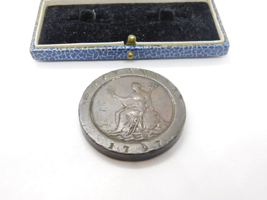 King George III 'Cartwheel' Twopence Coin 1797 in Fair Condition