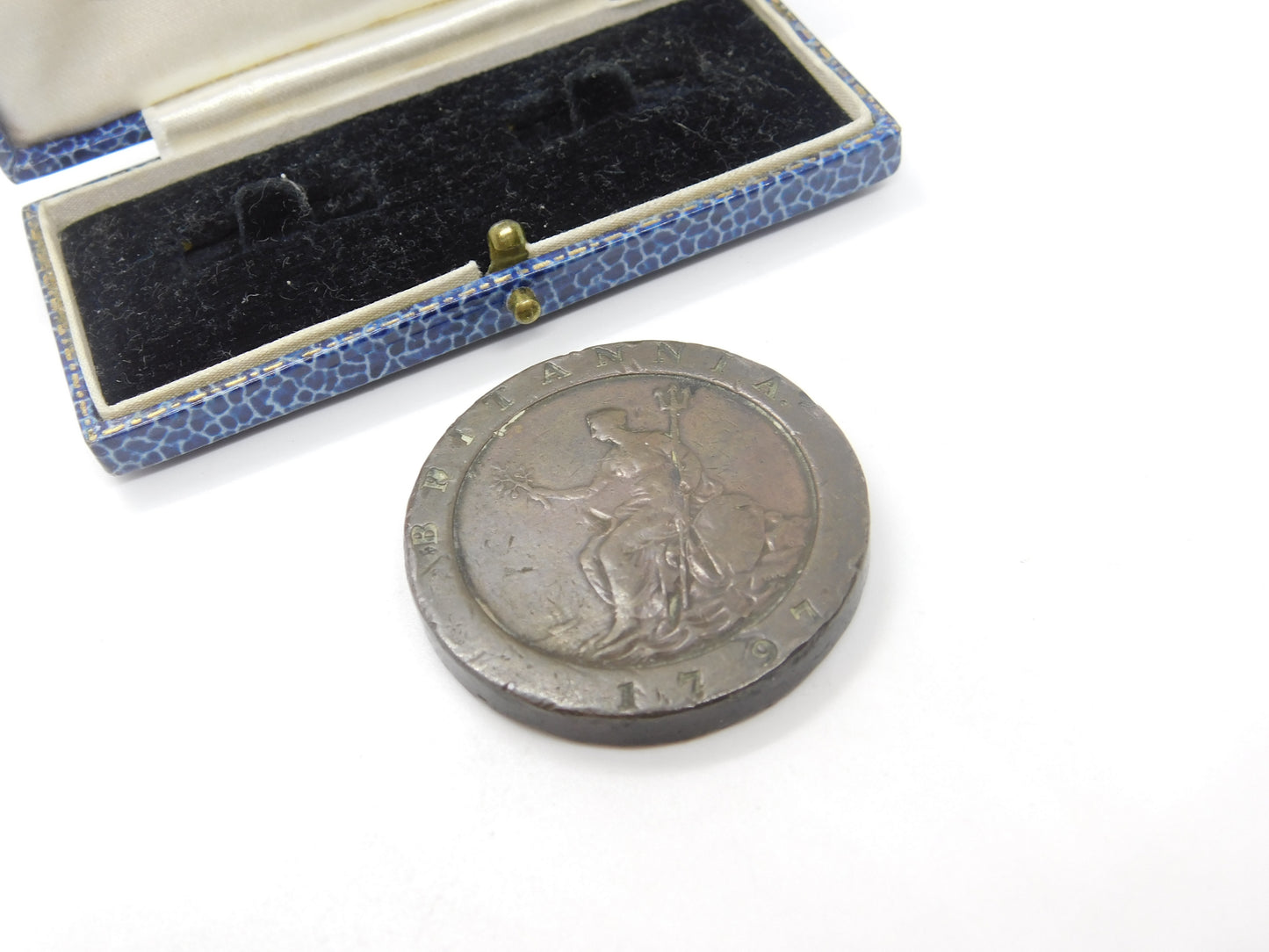 King George III 'Cartwheel' Twopence Coin 1797 in Fair Condition