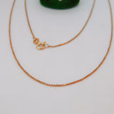 9ct Rose Gold Essential Box Chain Necklace Vintage 1977 London 50cm Length