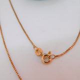 9ct Rose Gold Essential Box Chain Necklace Vintage 1977 London 50cm Length