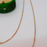 9ct Rose Gold Essential Box Chain Necklace Vintage 1977 London 50cm Length