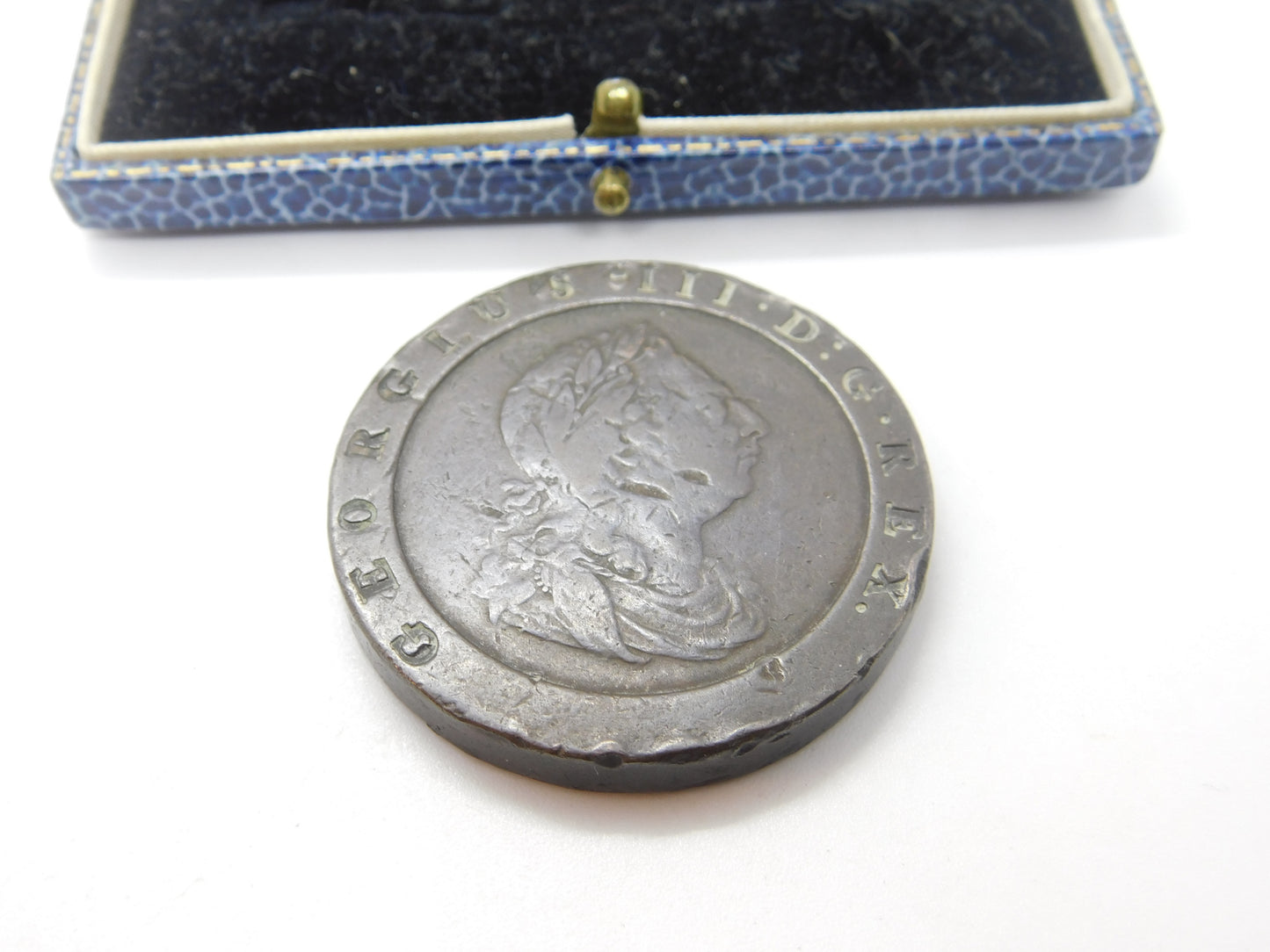 King George III 'Cartwheel' Twopence Coin 1797 in Fair Condition