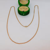 9ct Yellow Gold Essential Curb Link Chain Necklace Vintage c1970 48cm Length