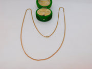 9ct Yellow Gold Essential Curb Link Chain Necklace Vintage c1970 48cm Length