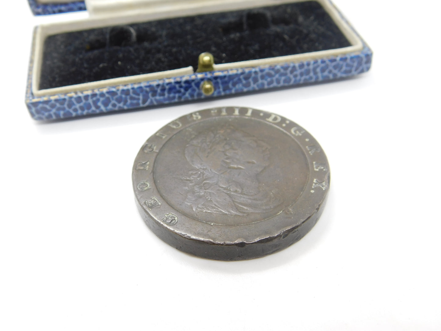 King George III 'Cartwheel' Twopence Coin 1797 in Fair Condition