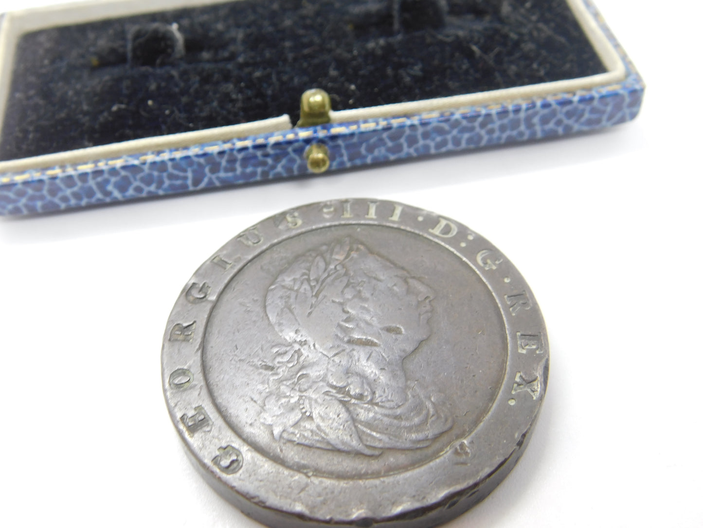 King George III 'Cartwheel' Twopence Coin 1797 in Fair Condition