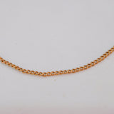 9ct Yellow Gold Essential Curb Link Chain Necklace Vintage c1970 48cm Length
