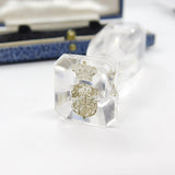 Georgian Carved Rock Crystal Heraldic Intaglio Wax Seal Stamp Antique c1820 AF