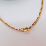 9ct Yellow Gold Essential Curb Link Chain Necklace Vintage c1970 48cm Length