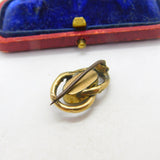 Georgian 9ct Gold & Woven Hair Mourning Brooch c1800 Antique AF