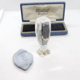 Georgian Carved Rock Crystal Heraldic Intaglio Wax Seal Stamp Antique c1820 AF