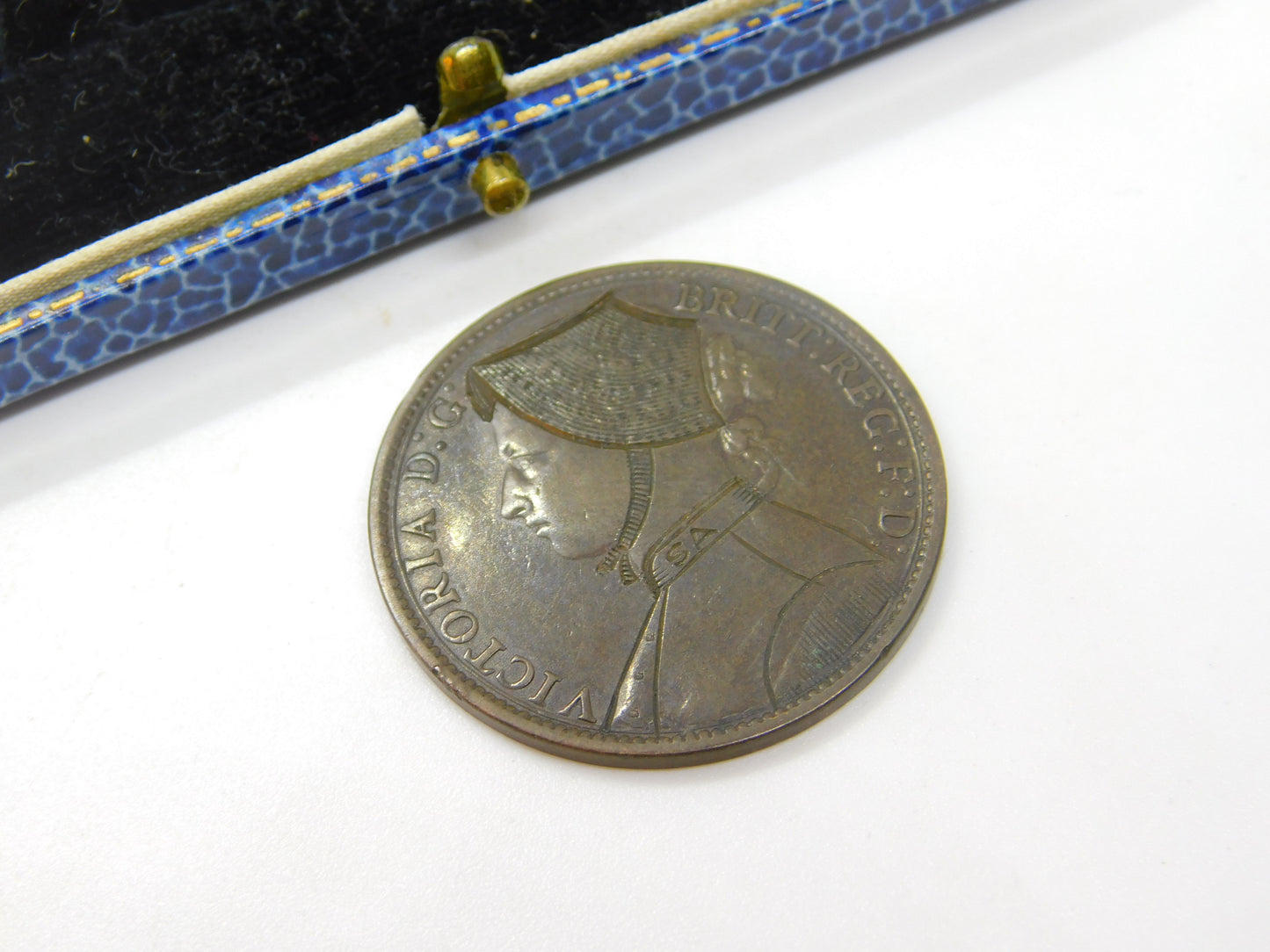 Queen Victoria Salvation Army or Boer War Re-Engraved Bonnet Penny Antique c1890 British Museum J.3248