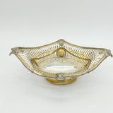 George III Sterling Silver Gilt Folate Pierced Fruit Bowl Antique 1775 London