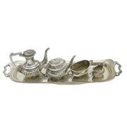 Sterling Silver Miniature Dolls House Four-Piece Tea Set Vintage 1967 Birmingham