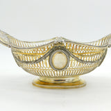 George III Sterling Silver Gilt Folate Pierced Fruit Bowl Antique 1775 London