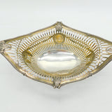 George III Sterling Silver Gilt Folate Pierced Fruit Bowl Antique 1775 London
